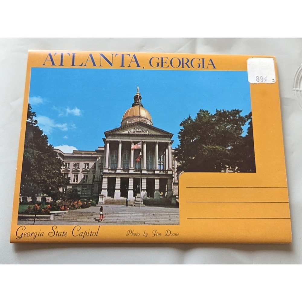 Vintage Atlanta Georgia Souvenir Postcard Folder 1970s Hyatt Regency Stadium
